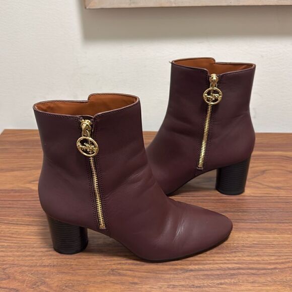 Coach Iris Bootie in Cranberry Leather. Size 7 B. - Picture 1 of 8